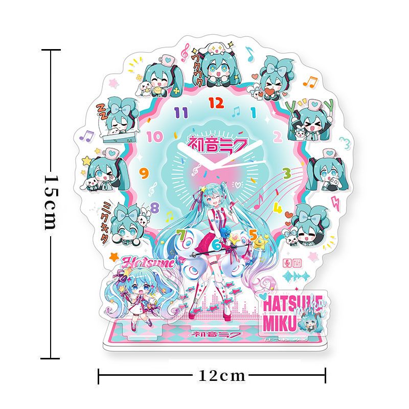 Acrylic Cosplay Prop - Zegar akrylowy Hatsune Miku Anime, dekoracja