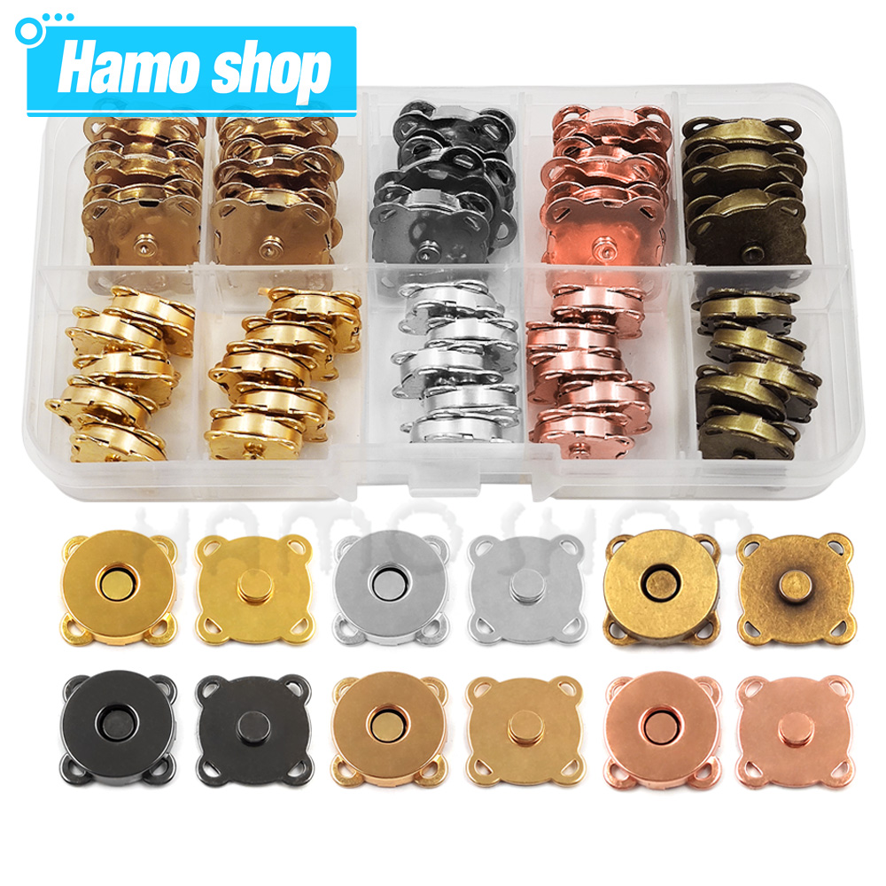 Snap Fastener Set - 20 zestawów 10mm-18mm przyszywana metalowa klamra