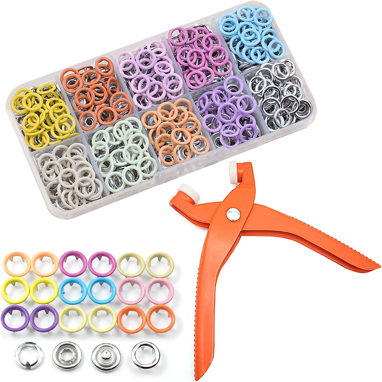 Snap Fastener Set - Szczypce 50 zestawów color zatrzask metalowy