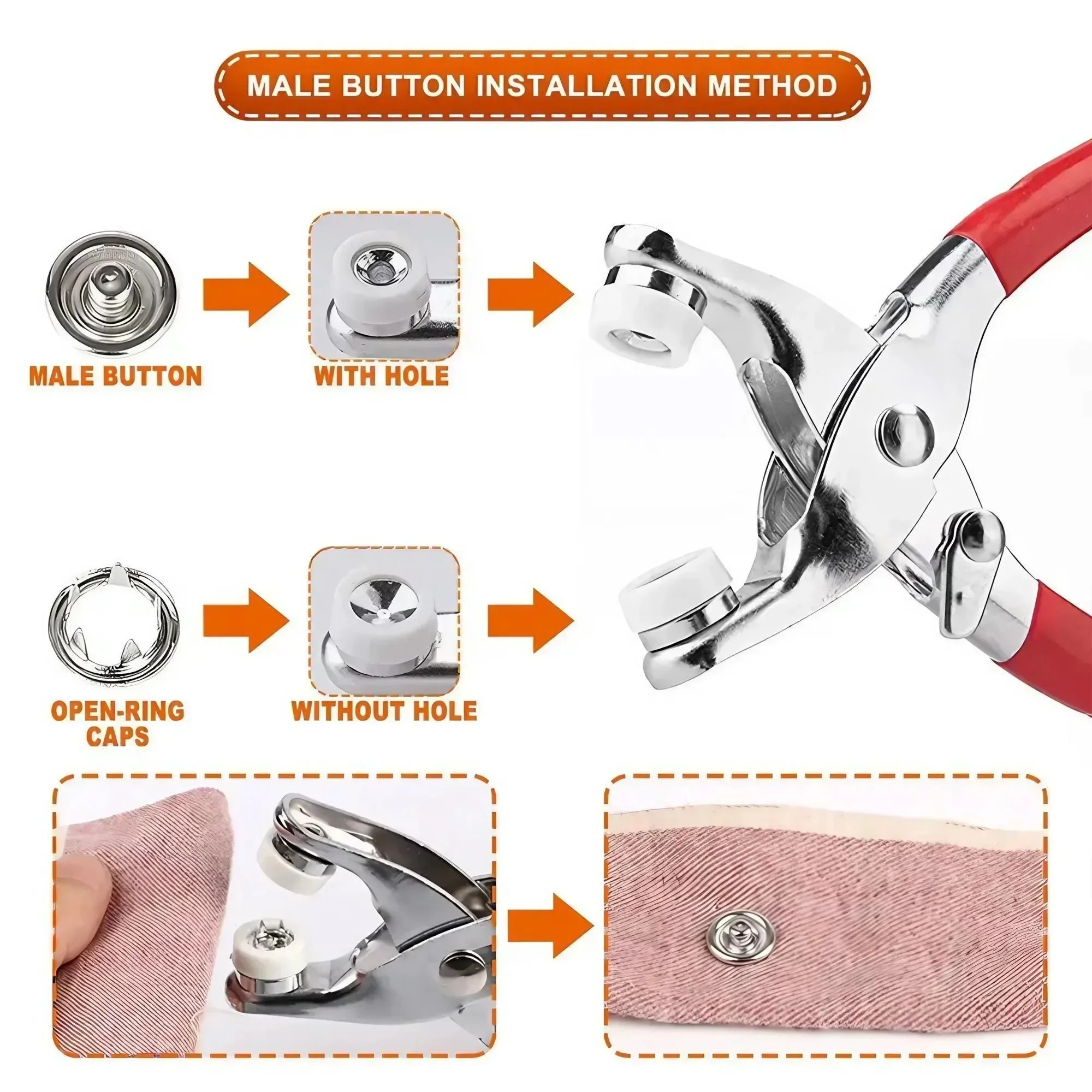 1 Zestaw 201 szt. Zestaw narzę – Snap Fastener Set recenzja i cena