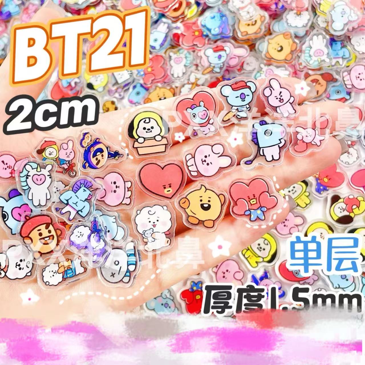 100 szt. BT21 BTS Jednowarstwo – Acrylic Cosplay Prop recenzja i cena