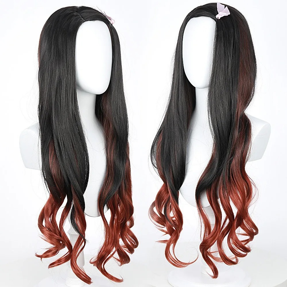 Czarno-ciemnoczerwona gradient – Wig Fiber Net recenzja i cena